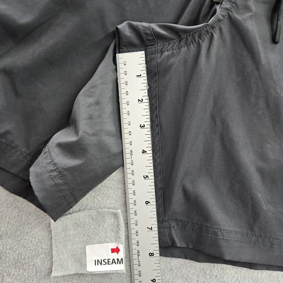 American Eagle Men Swimwear L Gray Board Shorts Ocean Waves Pockets 8" Inseam - Picture 7 of 9